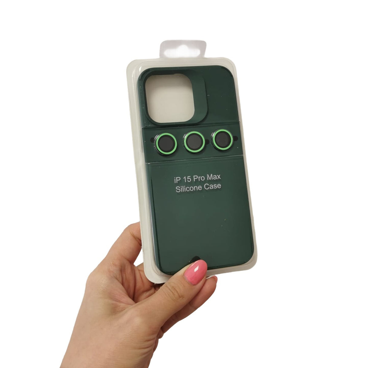 Husă iPhone 13 silicon lichid verde, detaliu strat intermediar plastic dur anti-șoc