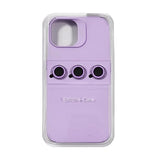 Husa Apple iPhone 14, Vivimall, din Silicon Lichid, Interior din Microfibra, Lentile Fosforescente de Protectie Camera, Anti Amprenta, Rezistenta la Socuri, Mov - vivimall.ro