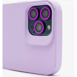 Husa Apple iPhone 14, Vivimall, din Silicon Lichid, Interior din Microfibra, Lentile Fosforescente de Protectie Camera, Anti Amprenta, Rezistenta la Socuri, Mov - vivimall.ro
