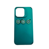 Husă iPhone 14 verde, vedere ansamblu produs cu ambalaj original