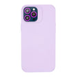 Husa Apple iPhone 14, Vivimall, din Silicon Lichid, Interior din Microfibra, Lentile Fosforescente de Protectie Camera, Anti Amprenta, Rezistenta la Socuri, Mov - vivimall.ro