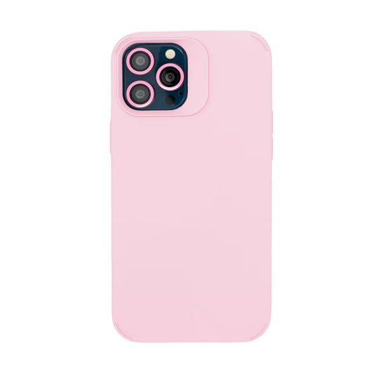 Husa Apple iPhone 14 Pro, Vivimall, din Silicon Lichid, Interior din Microfibra, Lentile Fosforescente de Protectie Camera, Anti Amprenta, Rezistenta la Socuri, Roz - vivimall.ro