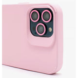 Husa Apple iPhone 15, Vivimall, din Silicon Lichid, Interior din Microfibra, Lentile Fosforescente de Protectie Camera, Anti Amprenta, Rezistenta la Socuri, Roz - vivimall.ro
