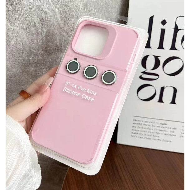 Husa Apple iPhone 15, Vivimall, din Silicon Lichid, Interior din Microfibra, Lentile Fosforescente de Protectie Camera, Anti Amprenta, Rezistenta la Socuri, Roz - vivimall.ro