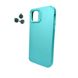 Husa Apple iPhone 15 Pro, Vivimall, din Silicon Lichid, Interior din Microfibra, Lentile Fosforescente de Protectie Camera, Anti Amprenta, Rezistenta la Socuri, Bleu - vivimall.ro
