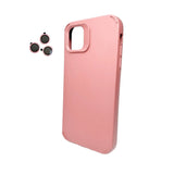 Husa Apple iPhone 15 Pro Max, Flippy, din Silicon Lichid, Interior din Microfibra, Lentile Fosforescente de Protectie Camera, Anti Amprenta, Rezistenta la Socuri, Roz - vivimall.ro