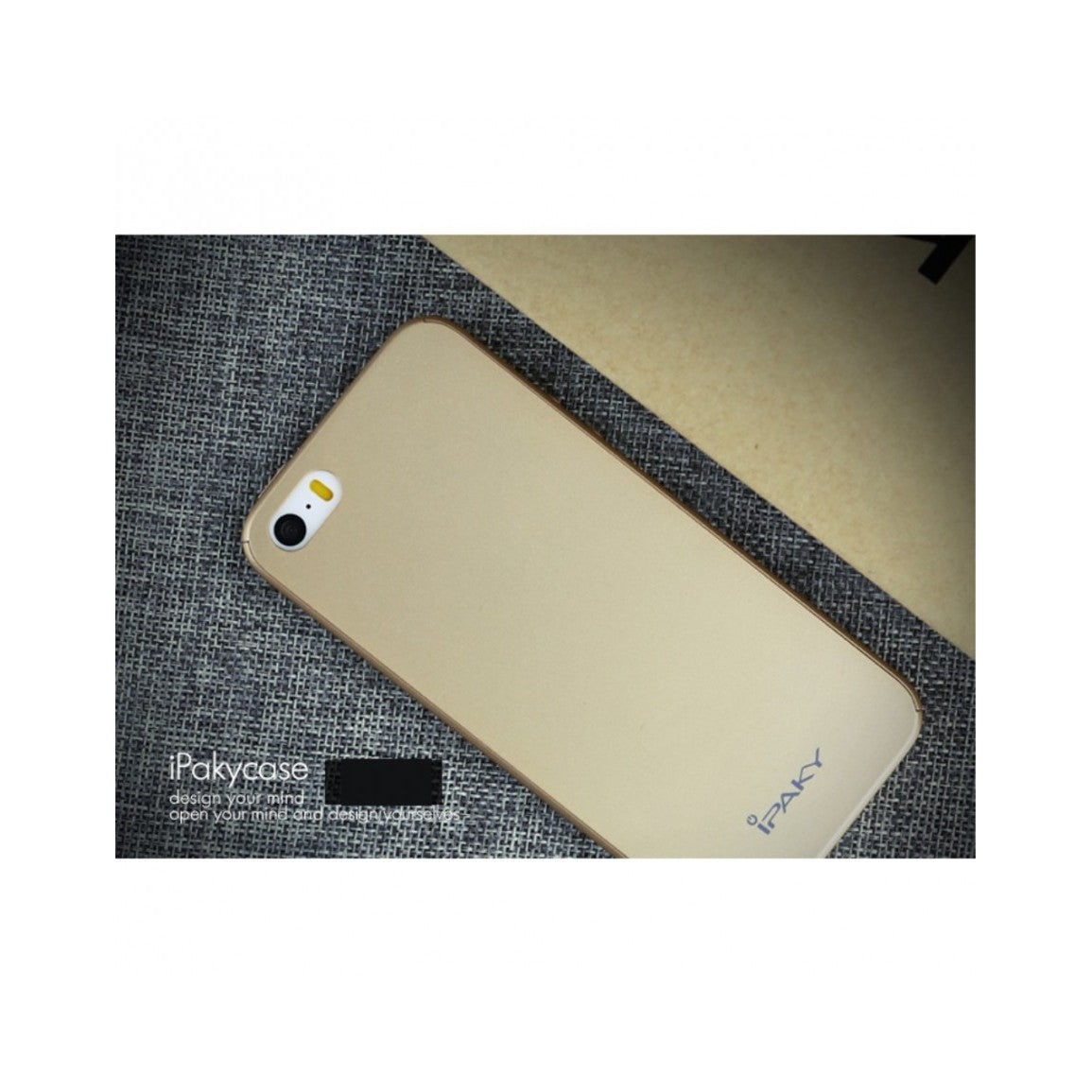 Husa Apple iPhone 5/5S/SE IPAKY Full Cover 360 Auriu cu Folie Cadou - vivimall.ro