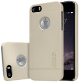 Husă Nillkin Frosted Shield auriu pentru iPhone 5/5S/SE cu folie protecție, vedere frontală