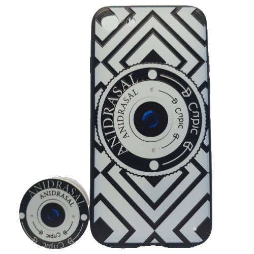Husa Apple iPhone 6/6S Multicolor Model Camera Foto + Suport inclus - vivimall.ro