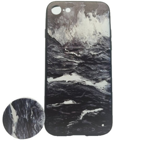 Husa Apple iPhone 6/6S Multicolor Model Valuri + Suport inclus - vivimall.ro