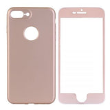 Husa Apple iPhone 6 Plus Full Silicone 360 Auriu + Folie de protectie - vivimall.ro