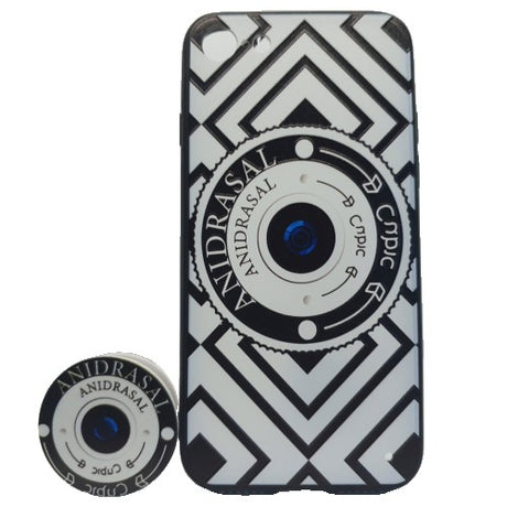 Husa Apple iPhone 7/8 Multicolor Model Camera Foto + Popsocket inclus - vivimall.ro