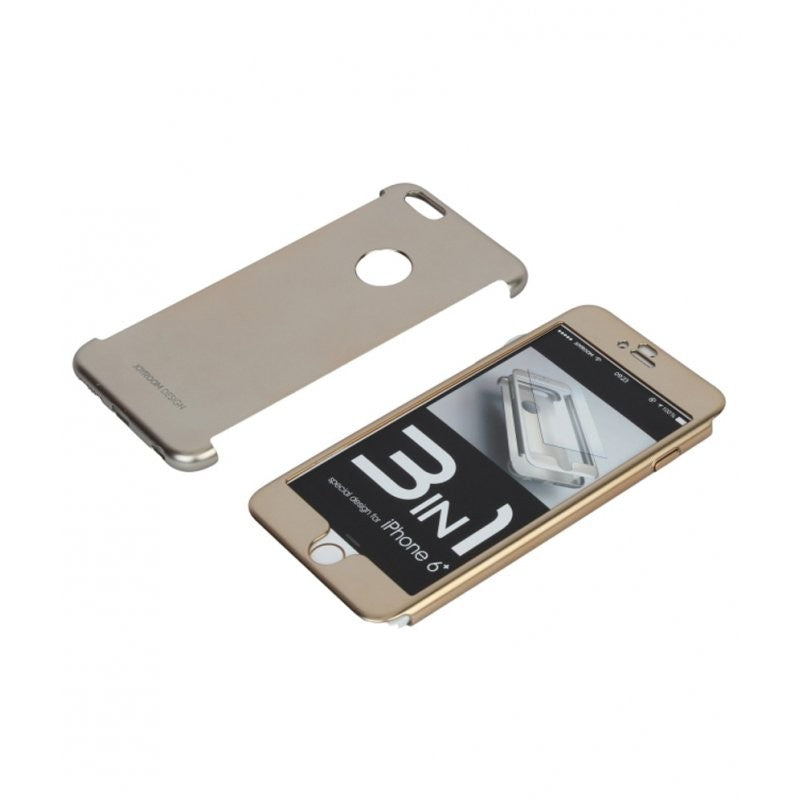 Husa Apple iPhone 7 Joyroom (Fata + Spate) Argintiu + Folie de protectie - vivimall.ro