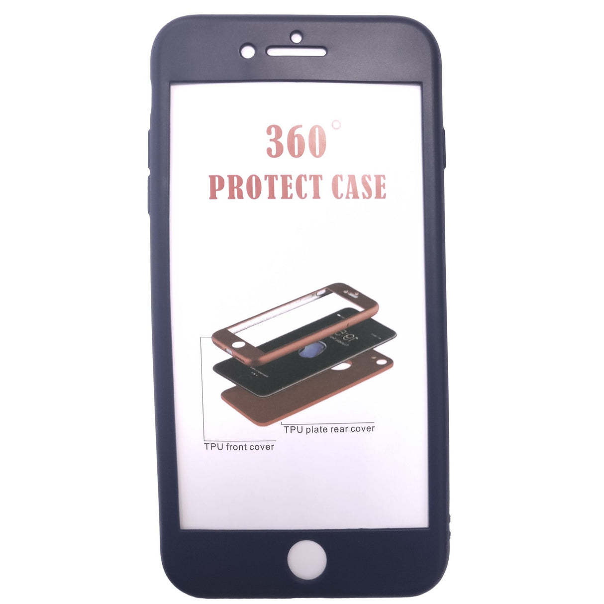 Husa Apple iPhone 7 Plus Full Silicone Albastru - vivimall.ro