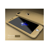 Husa Apple iPhone 7 Plus IPAKY Full Cover 360 Auriu + Folie Cadou - vivimall.ro