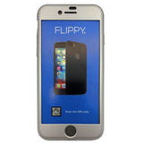 Husa de protectie Flippy Premium Full Cover 360 pentru Apple iPhone 7 Argintiu cu Folie sticla inclusa - vivimall.ro
