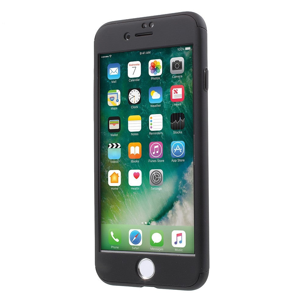 Husa Apple iPhone 8 Full Cover 360 Negru + Folie Cadou - vivimall.ro