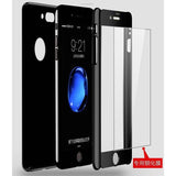 Husa Apple iPhone X Full Cover 360 Negru lucios + Folie de protectie - vivimall.ro