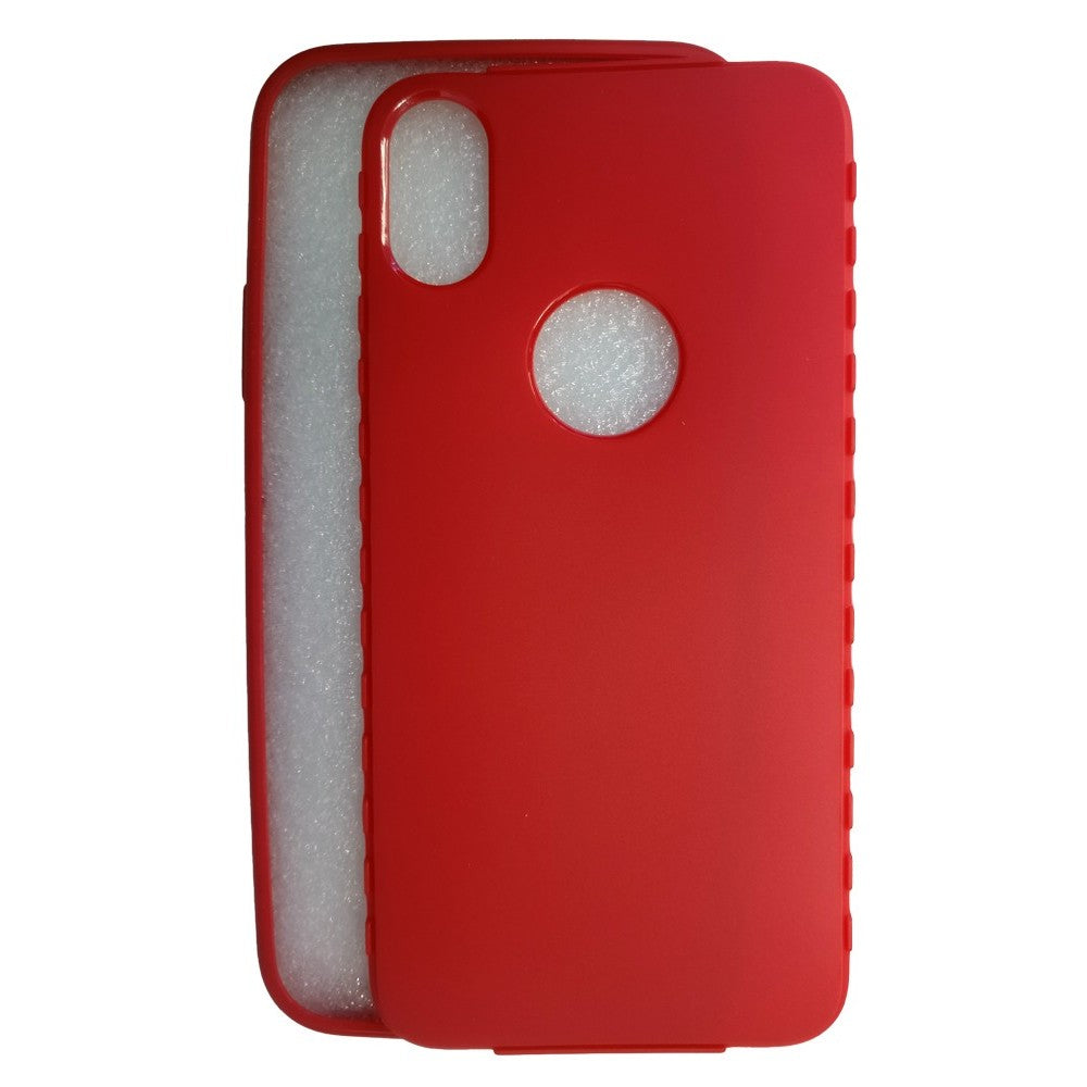 Husa Apple iPhone X Full Silicone Rosu - vivimall.ro