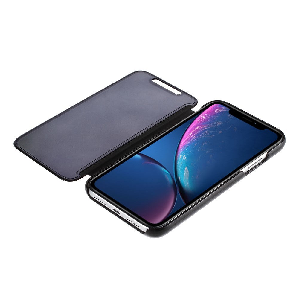 Husa Apple iPhone XR Flip Cover Oglinda Negru - vivimall.ro