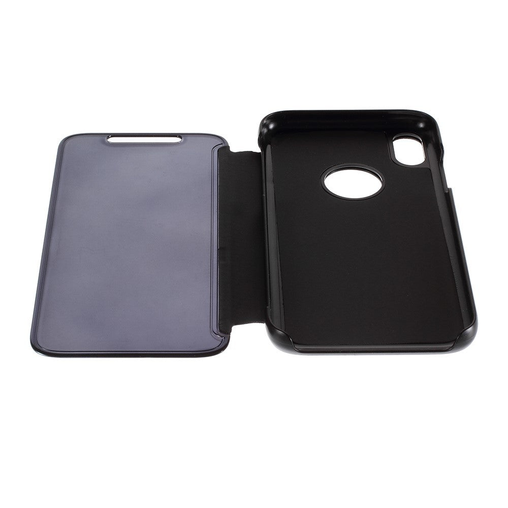 Husa Apple iPhone XR Flip Cover Oglinda Negru - vivimall.ro