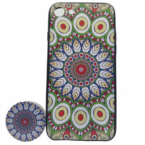 Husa Apple iPhone XR Multicolor Model Paun + Popsocket inclus - vivimall.ro