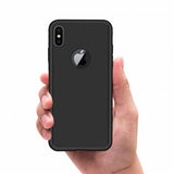 Husa Apple iPhone XS Max Full Cover 360 Negru + Folie de protectie - vivimall.ro