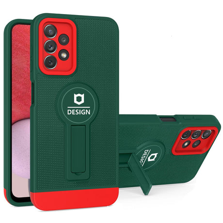 Husa Armor Design cu Stand pentru Apple iPhone 11 Pro, Verde/Rosu, Suport Auto Magnetic, Wireless Charge, Protectie Antisoc, Flippy - vivimall.ro