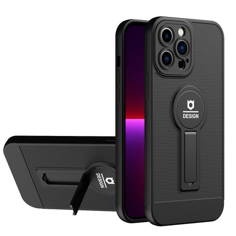 Husa Armor Design cu Stand pentru Apple iPhone XR, Negru, Suport Auto Magnetic, Wireless Charge, Protectie Antisoc, Flippy - vivimall.ro