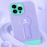 Husa Armor Design cu Stand pentru iPhone 11 Pro Max, Mov/Albastru, Suport Auto Magnetic, Wireless Charge, Protectie Antisoc, Flippy - vivimall.ro