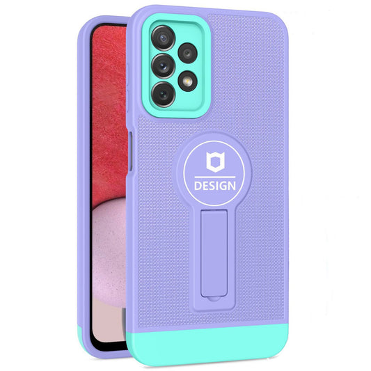 Husa Armor Design cu Stand pentru iPhone 13 Pro Max, Mov/Albastru, Suport Auto Magnetic, Wireless Charge, Protectie Antisoc, Vivimall - vivimall.ro