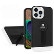Husa Armor Design cu Stand pentru Apple iPhone 14 Pro (6.1) Negru/Alb, Suport Auto Magnetic, Protectie Antisoc, Flippy - vivimall.ro