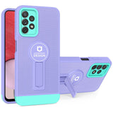 Husa Armor Design cu Stand pentru Samsung Galaxy A53 5G, Mov/Albastru, Suport Auto Magnetic, Wireless Charge, Protectie Antisoc, Flippy - vivimall.ro