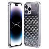 Husă metalică iPhone 15 Pro argintiu, profil lateral ultra-subțire de 3 mm
