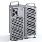 Interior cauciuc protector husă aluminiu iPhone 15 Pro, detaliu cadru galvanizat