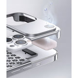 Detaliu protecție cameră husă 3D aluminiu CNC iPhone 15 Pro, margini ridicate