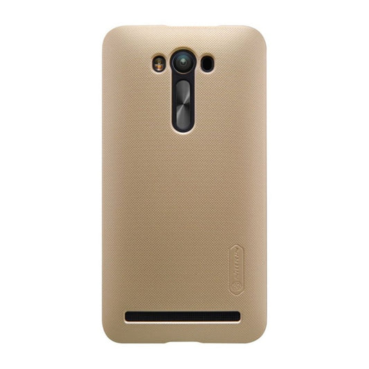 Husa Asus Zenfone 2 ZE500CL Nillkin Frosted Shield Auriu + Folie de protectie - vivimall.ro