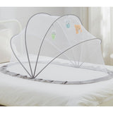 Husă anti-țânțari Vivimall gri montată pe pătuț bebeluș, protecție 360 grade insecte, 0-1 an