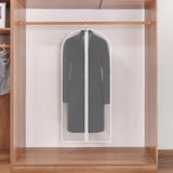 Set 5 Husa de Depozitare cu Fermoar, Vivimall, pentru Haine, de Protectie, pentru Voiaj, Netesut, Rezistent la Praf, 60x140 cm, Transparent-Alb - vivimall.ro