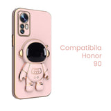 Husă Honor 90 model Astronaut roz, detaliu suport și colțuri ranforsate din TPU flexibil