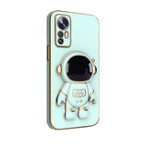 Husă Honor 90 Model Astronaut 2 în 1 din TPU verde cu suport integrat, vedere frontală