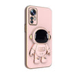 Husă Honor Magic 6 Pro model Astronaut din TPU roz, vedere frontală cu suport integrat 2 în 1