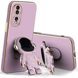 Husă Huawei P50 Pro 2în1 TPU mov cu suport tip astronaut integrat, vedere frontală