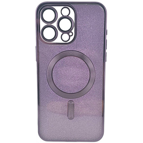 Detaliu inel protecție lentilă cameră husă TPU mov iPhone 14 Pro Max, sistem magnetic MagSafe