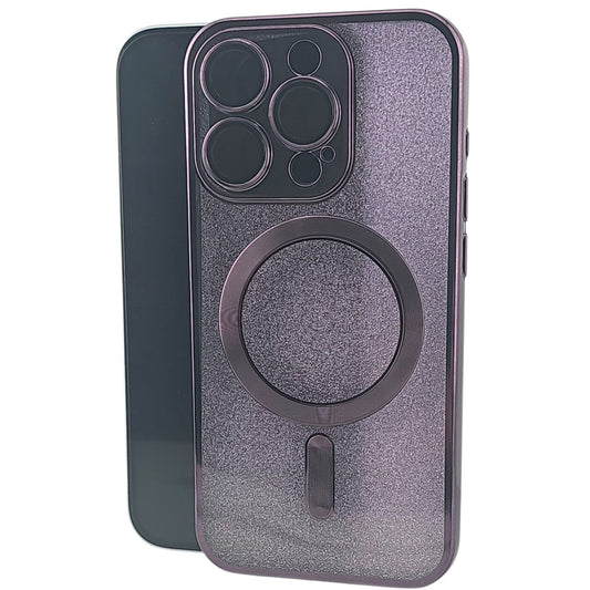 Husa de Protectie 2 in 1, Vivimall, pentru Apple iPhone 15 Pro, Compatibila MagSafe, Magnetica, cu Protectie Lentila, din TPU, Mov - vivimall.ro