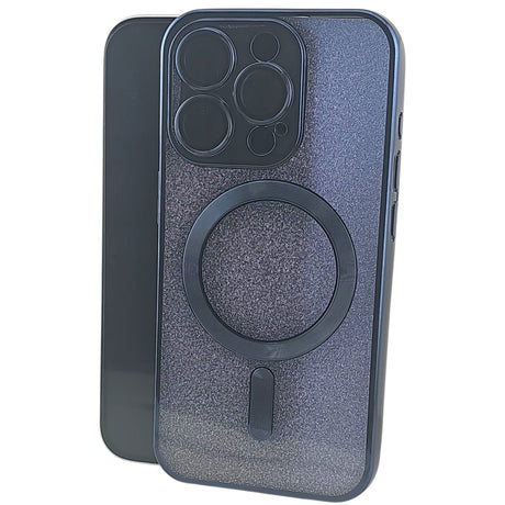 Husă iPhone 15 Pro 2 în 1 MagSafe, TPU Albastru Marin, vedere frontală cu protecție lentilă