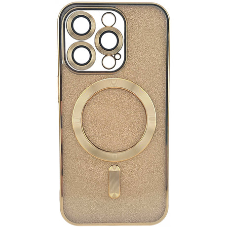 Husa de Protectie 2 in 1, Vivimall, pentru Apple iPhone 15 Pro Max, Compatibila MagSafe, Magnetica, cu Protectie Lentila, din TPU, Auriu - vivimall.ro