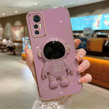 Husă TPU mov model Astronaut pe Samsung Galaxy A15 5G, perspectivă spate și decupaje