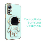 Detaliu suport integrat husă Astronaut TPU verde pentru Samsung Galaxy A15 și A15 5G
