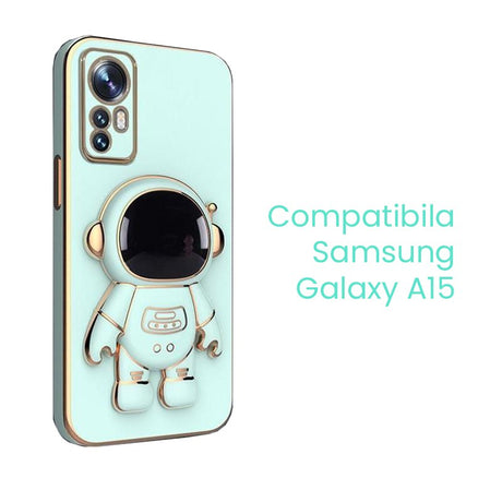 Detaliu suport integrat husă Astronaut TPU verde pentru Samsung Galaxy A15 și A15 5G